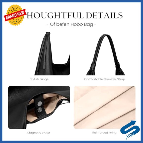 Genuine Leather Slouchy Hobo Tote Handbag Shoulder Satchel Tassel Ribbon